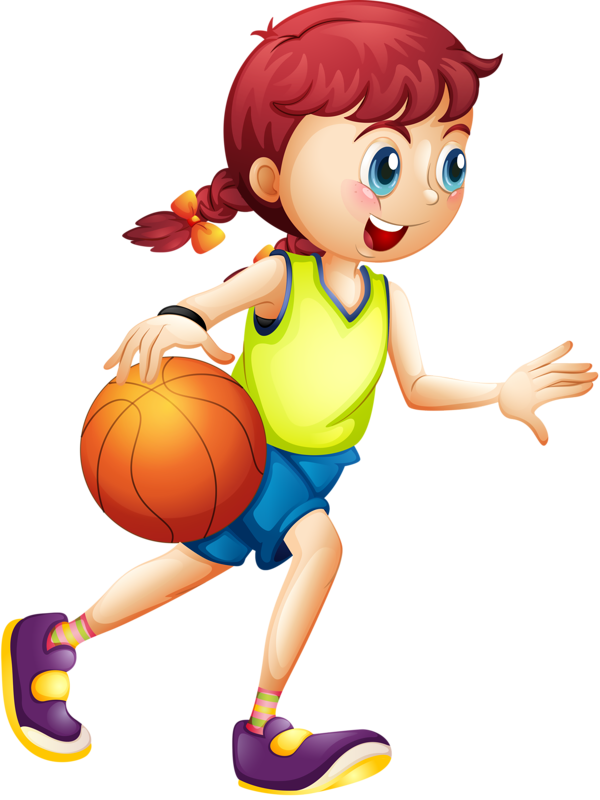 Niña Con Pelota Basketball - Girl Playing Basketball Cartoon Transparent PNG - 600x800 - Free Download on - Basketball Transparent PNG Free Download