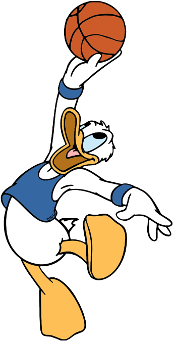Donald Duck Clipart Basketball - Donald Duck Cartoon Transparent PNG - 346x684 - Free Download on - Basketball Transparent PNG Free Download