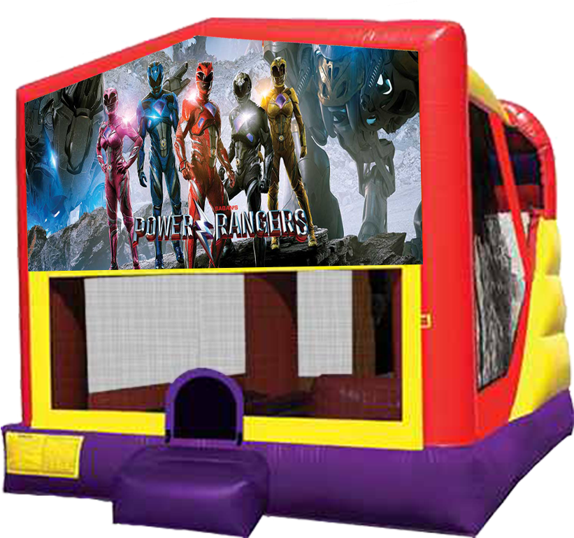 Power Rangers 4 In 1 Combo Featuring Bouncer, Slide, - Power Ranger Bounce House - Free Transparent PNG Clipart Images Download. - Basketball Transparent PNG Free Download