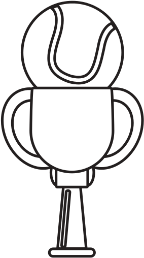 Trophy Of Tennis - Basketball Outline - Free Transparent PNG Clipart Images Download. - Basketball Transparent PNG Free Download