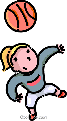 Girl Playing Basketball Royalty Free Vector Clip Art - Cartoon Girl Playing Basketball - Free Transparent PNG Clipart Images Download. - Basketball Transparent PNG Free Download