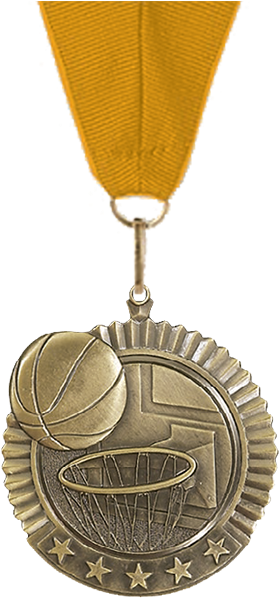 Wreath Medals - 2 3/4 Basketball Star Medal With Ribbon - Free Transparent PNG Clipart Images Download. - Basketball Transparent PNG Free Download