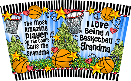 Basketball Grandma Stainless Steel Tumbler - Book Page Numbers - Free Transparent PNG Clipart Images Download. - Basketball Transparent PNG Free Download