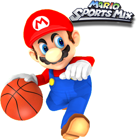 65] Mario's Playing Basketball By Maxigamer - Mario Sports Mix Wii - Free Transparent PNG Clipart Images Download. - Basketball Transparent PNG Free Download