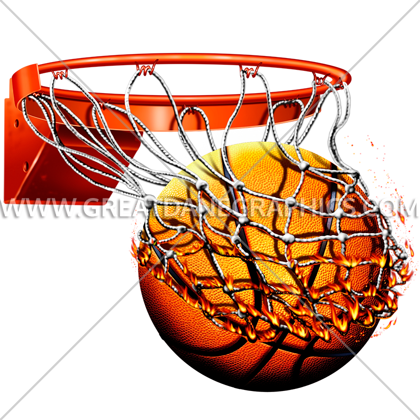 Flaming Basketball With Net Production Ready Artwork - Basketball In Net Png - Free Transparent PNG Clipart Images Download. - Basketball Transparent PNG Free Download