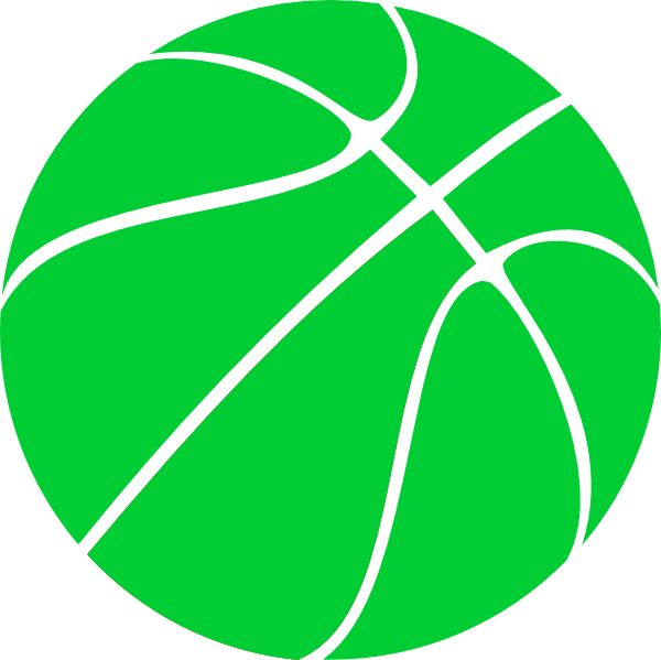 Green Basketball Clip Art At Clker - Basketball Clipart Black And White Transparent PNG - 600x599 - Free Download on - Basketball Transparent PNG Free Download