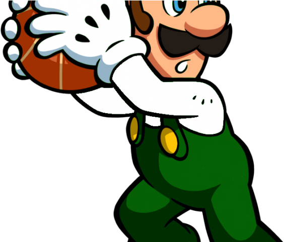 Basketball Clipart Fire - Mario Slam Basketball Luigi - Free Transparent PNG Clipart Images Download. - Basketball Transparent PNG Free Download