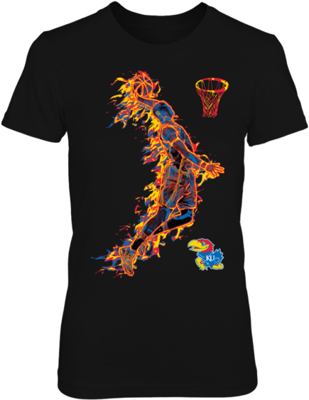 Kansas Jayhawks Basketball Player On Fire Shirt - Mississippi State Bulldogs - Living Roots Alaska - Transparent PNG - 600x600 - Free Download on - Basketball Transparent PNG Free Download