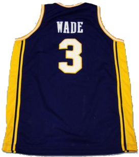 Dwayne Wade Vintage Marquette Basketball Jersey Shipping - Sports Jersey Transparent PNG - 498x337 - Free Download on - Basketball Transparent PNG Free Download