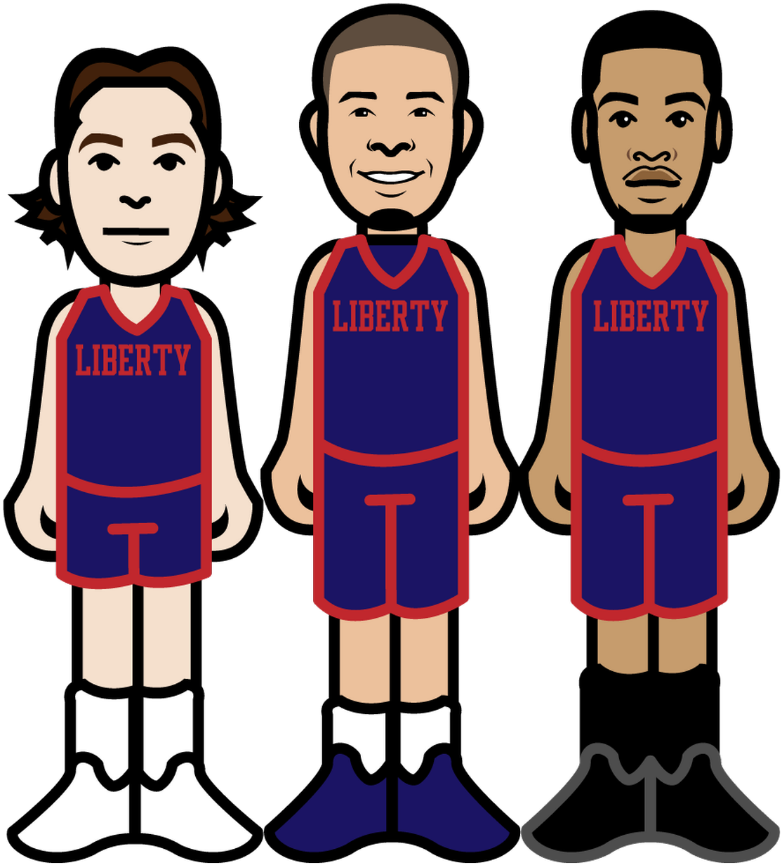 Imaginary All Time Big South Conference 3 On 3 Basketball - Cartoon - Free Transparent PNG Clipart Images Download. - Basketball Transparent PNG Free Download