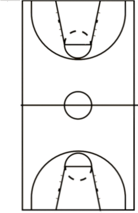 Basketball Court Dimensions Blur - Pencil Sketch Basketball Court Transparent PNG - 446x749 - Free Download on - Basketball Transparent PNG Free Download