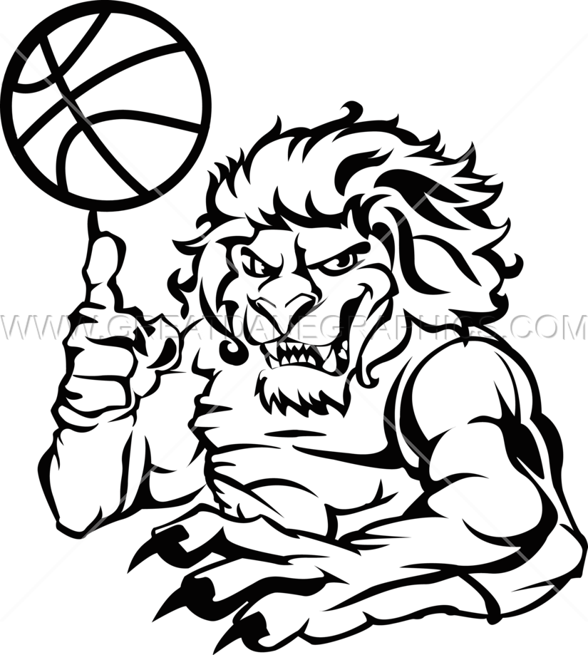 Basketball Line Drawing At Getdrawings - Basketball Lion - Free Transparent PNG Clipart Images Download. - Basketball Transparent PNG Free Download