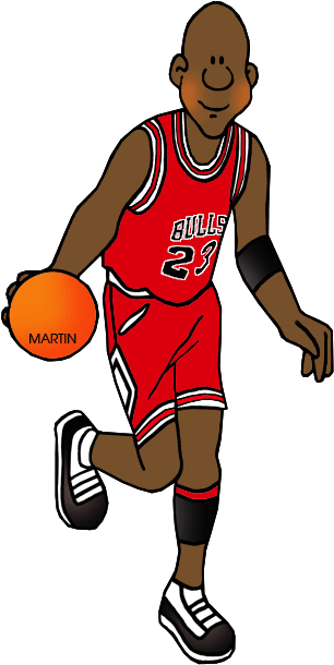 United States Clip Art By Phillip Martin Famous People - Michael Jordan Clipart Free - Free Transparent PNG Clipart Images Download. - Basketball Transparent PNG Free Download