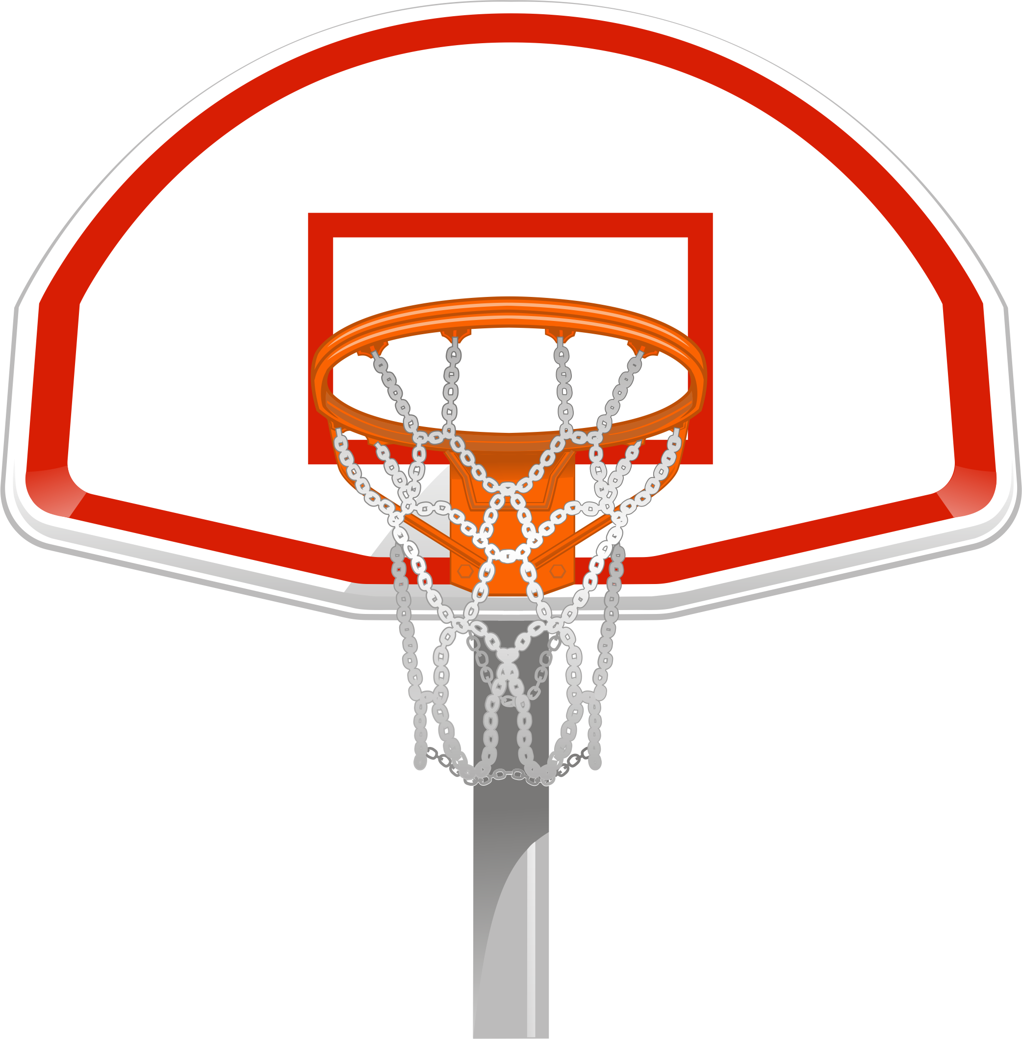 Wall Art Basketball Goal Front View Wall Decals Removable - Front View Basketball Goal - Free Transparent PNG Clipart Images Download. - Basketball Transparent PNG Free Download