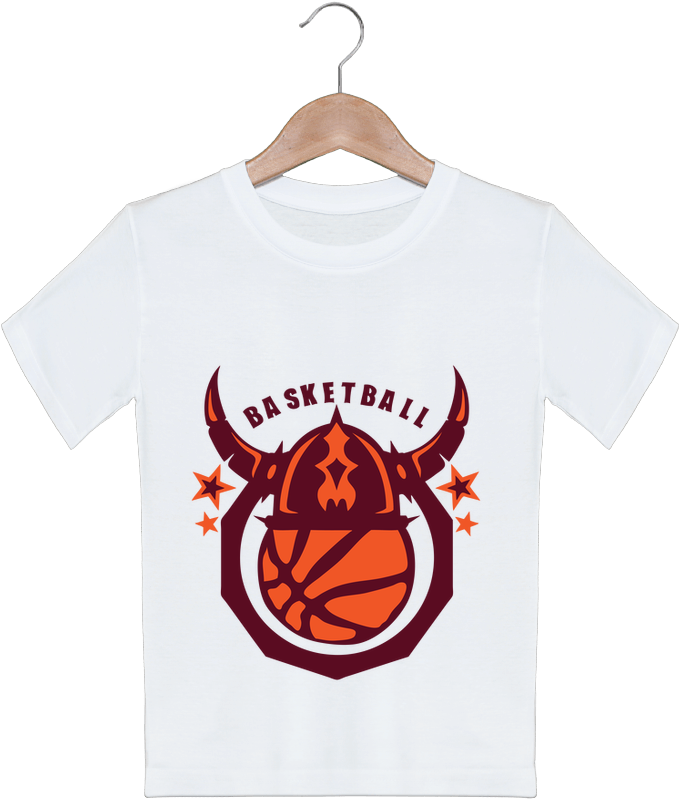 T-shirt Garçon Motif Basketball Casque Viking Logo Transparent PNG - 690x850 - Free Download on - Basketball Transparent PNG Free Download
