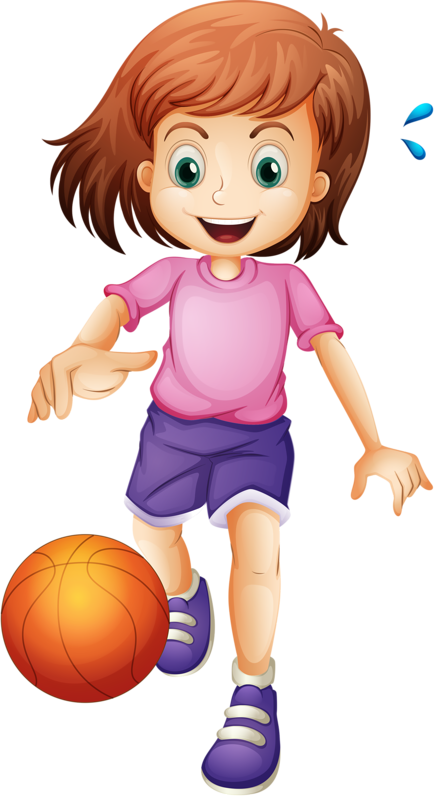 Little Girl Playing Basketball - Sports Girl Clipart - Free Transparent PNG Clipart Images Download. - Basketball Transparent PNG Free Download