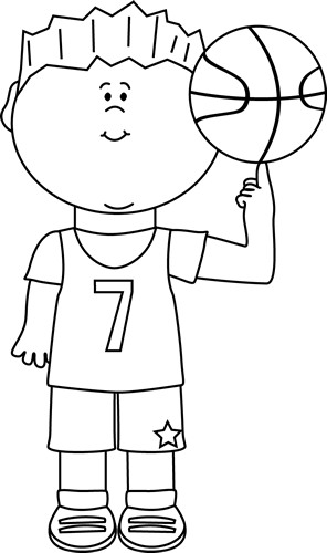 Kid Sports Clip Art Black And White - Boy Playing Basketball Clip Art Black And White - Free Transparent PNG Clipart Images Download. - Basketball Transparent PNG Free Download