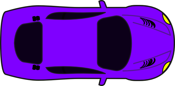 Car Top View Clipart Simplepurplecartopview - Cartoon Car Top View - Free Transparent PNG Clipart Images Download. - Car Transparent PNG Free Download