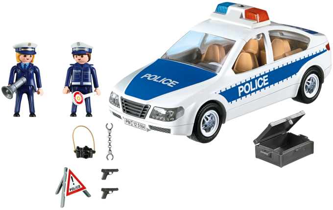 Police Car With Flashing Lights - Playmobil Police Car 5184 Transparent PNG - 700x490 - Free Download on - Car Transparent PNG Free Download
