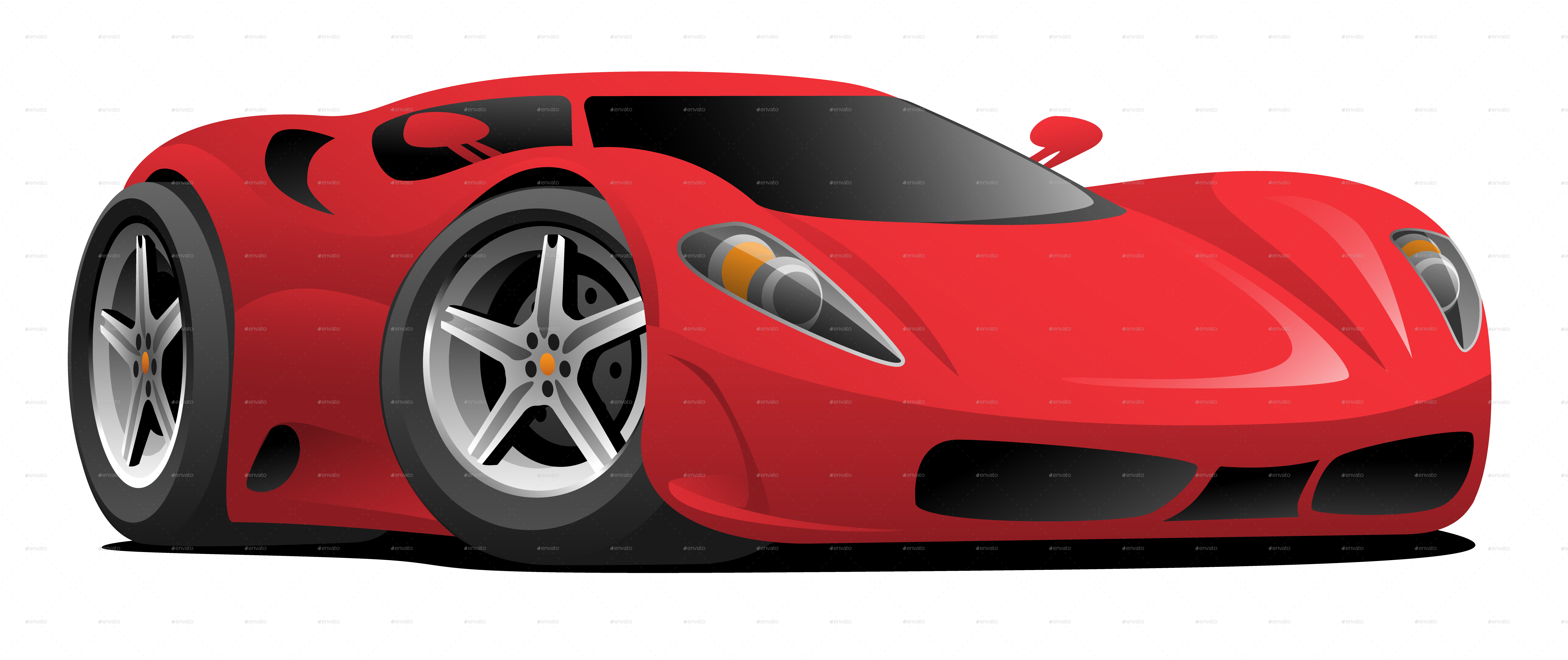 Red Sportscar Red Sportscar - Cartoon Images Of Sport Car Transparent PNG - 6432x2708 - Free Download on - Car Transparent PNG Free Download