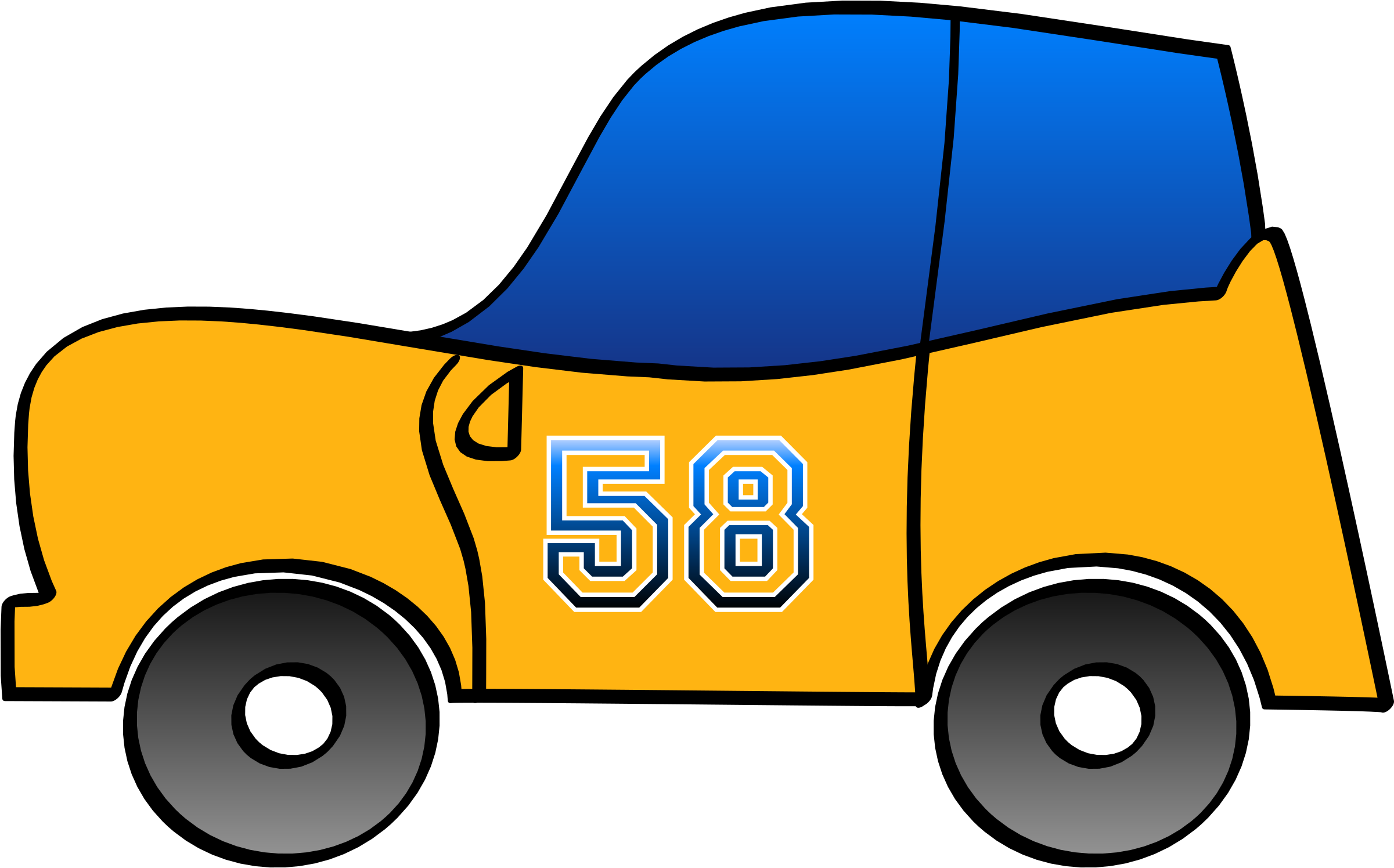 Clipart 2d Yellow Fun Car - Cartoon Car 2d Png - Free Transparent PNG Clipart Images Download. - Car Transparent PNG Free Download
