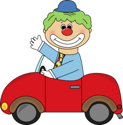 In A Clown Car Clip Art Image Clown Driving A Little - Clown In A Car Clipart - Free Transparent PNG Clipart Images Download. - Car Transparent PNG Free Download