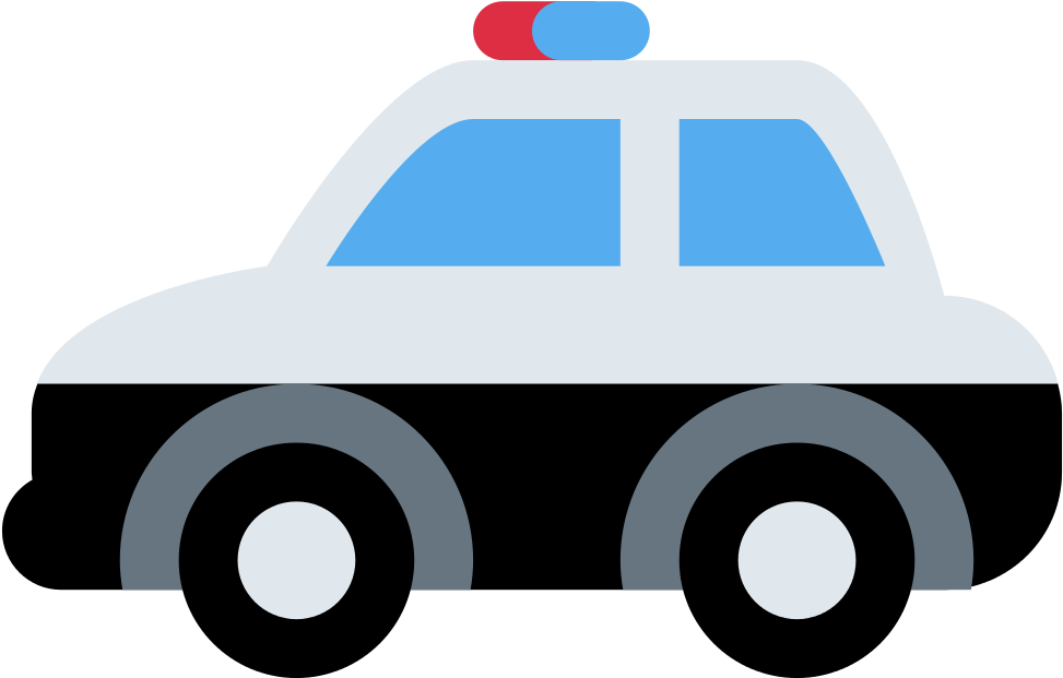 Police Car Clipart 22, - Police Car Emoji Twitter - Free Transparent PNG Clipart Images Download. - Car Transparent PNG Free Download