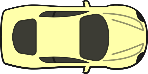 Clipart Car Birds Eye View Yellow Top Clip Art At Clker - Car Drawing Top View - Free Transparent PNG Clipart Images Download. - Car Transparent PNG Free Download