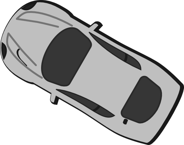 This Free Clip Arts Design Of Gray Car - Car Top View Clipart Black N White - Free Transparent PNG Clipart Images Download. - Car Transparent PNG Free Download