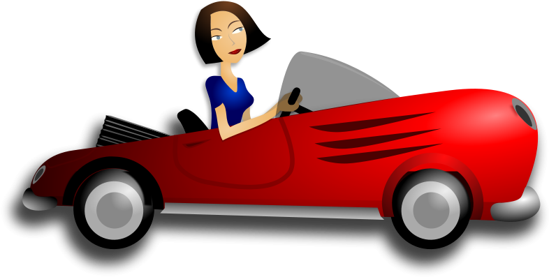 Free Blonde Female Driver Free Brunette Female Driver - Woman Driving Car Cartoon - Free Transparent PNG Clipart Images Download. - Car Transparent PNG Free Download