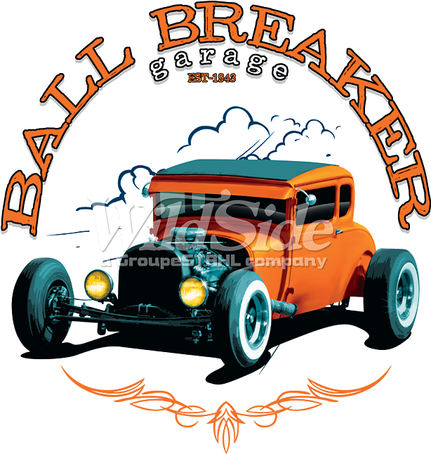 Stock Transfer - Ball Breaker Garage Old Hot Rat Rod Car Racing T-shirt - Free Transparent PNG Clipart Images Download. - Car Transparent PNG Free Download
