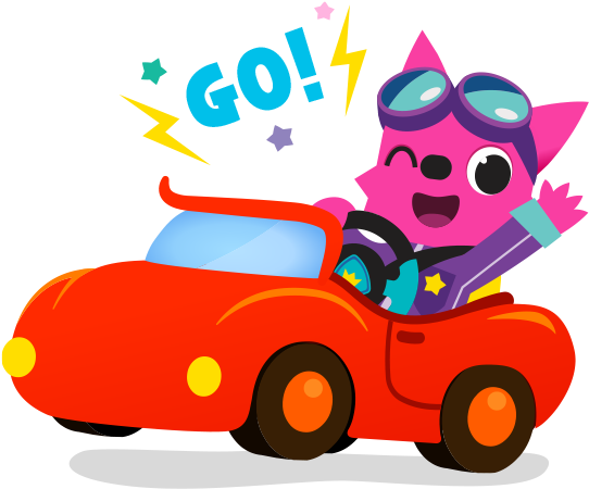Hello Pinkfong Messages Sticker-11 - Pinkfong Car Song Sound Book - Free Transparent PNG Clipart Images Download. - Car Transparent PNG Free Download
