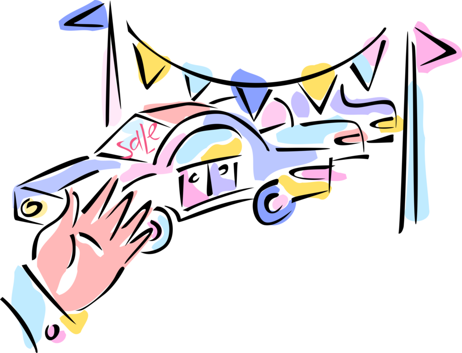 Vector Illustration Of Automobile Used Car Sales Lot - Car - Free Transparent PNG Clipart Images Download. - Car Transparent PNG Free Download