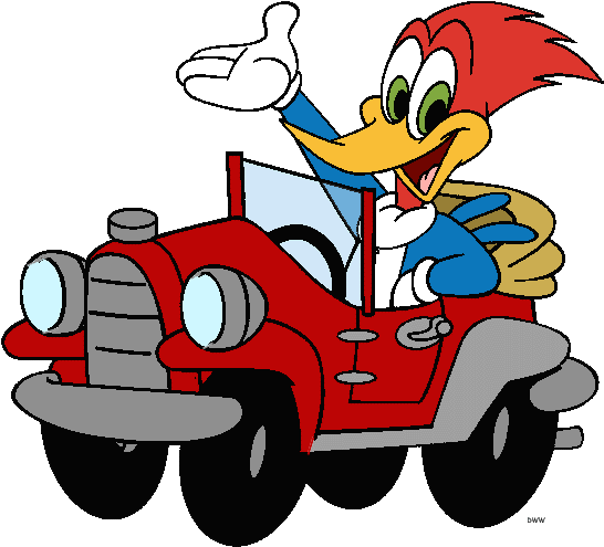 Woody Driving Car - Woody Woodpecker In A Car - Free Transparent PNG Clipart Images Download. - Car Transparent PNG Free Download