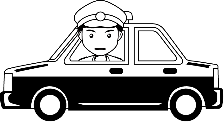 Police Car Clip Art Clipart - Police Car Clipart Black And White - Free Transparent PNG Clipart Images Download. - Car Transparent PNG Free Download