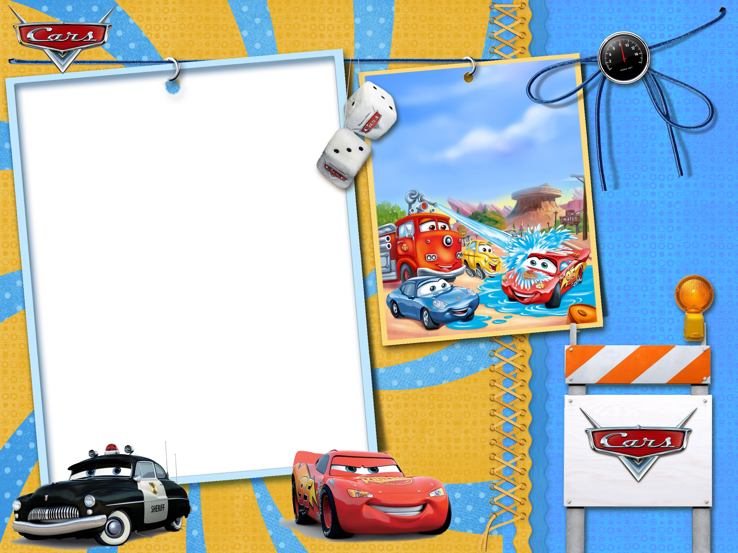 Cars Kids Transparent Photo Frame Kids Scrapbook, Disney - Cars Frame Transparent PNG - 2362x1772 - Free Download on - Car Transparent PNG Free Download