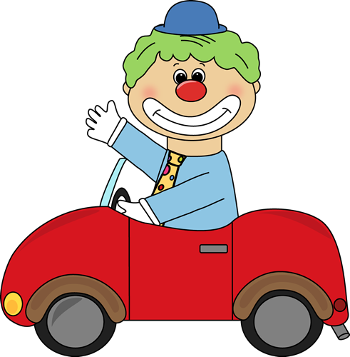 In A Clown Car Clip Art Image Clown Driving A Little - Clown In A Car Clipart - Free Transparent PNG Clipart Images Download. - Car Transparent PNG Free Download