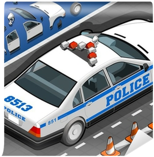 Isometric Police Car In Rear View Wall Mural • Pixers® - Police Car - Free Transparent PNG Clipart Images Download. - Car Transparent PNG Free Download