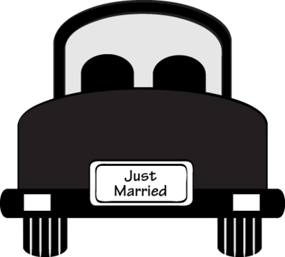 Marriage Announcement Cliparts - Just Married Car Clipart Png - Free Transparent PNG Clipart Images Download. - Car Transparent PNG Free Download