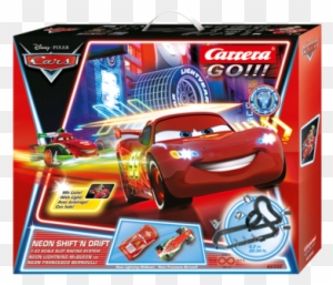 One Side Will Have The Mattel Piston Cup Playset And - Carrera Go Cars Neon Shift 'n Drift 1/43 Race Set 62332 - Free Transparent PNG Clipart Images Download. - Car Transparent PNG Free Download