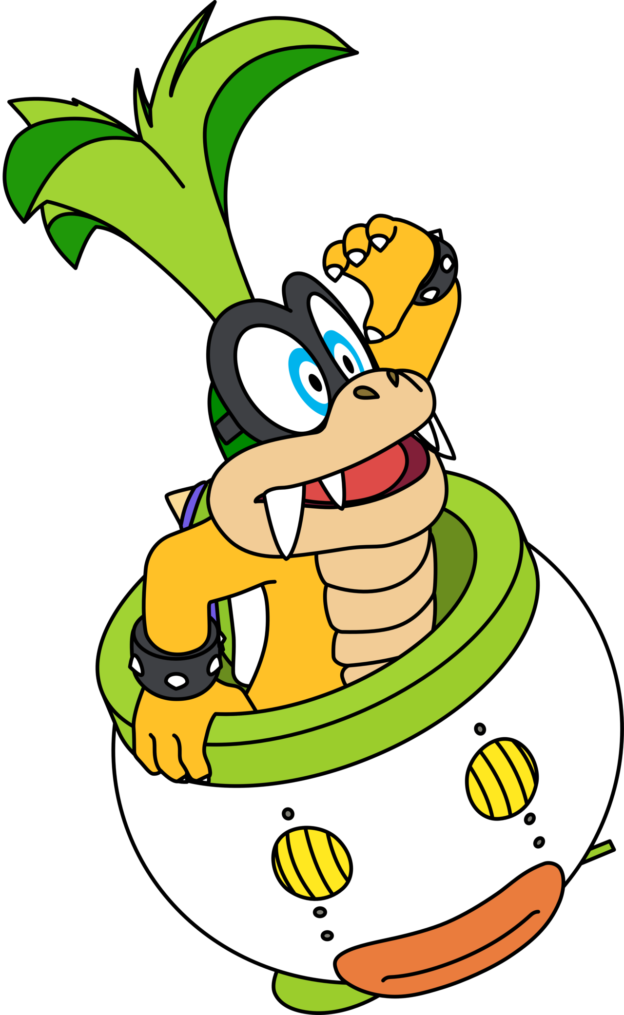 Iggy Koopa In His Clown Car By Raykoopa - Koopalings In Clown Car - Free Transparent PNG Clipart Images Download. - Car Transparent PNG Free Download