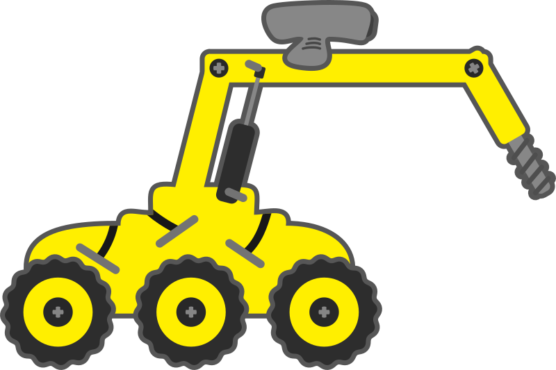 Free Heavy Equipment Driller Clip 51kb - Robot Car Clipart - Free Transparent PNG Clipart Images Download. - Car Transparent PNG Free Download