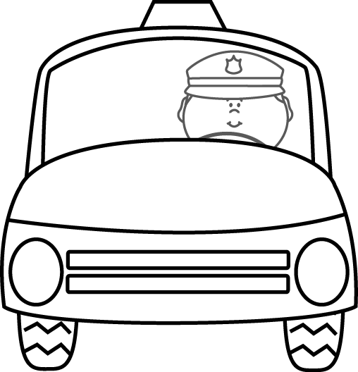 Police Clipart Black And White - Drive A Police Car Clipart Black And White - Free Transparent PNG Clipart Images Download. - Car Transparent PNG Free Download