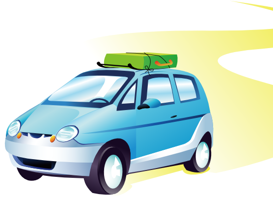 Travel Car 555px - Cartoon Travel Car - Free Transparent PNG Clipart Images Download. - Car Transparent PNG Free Download