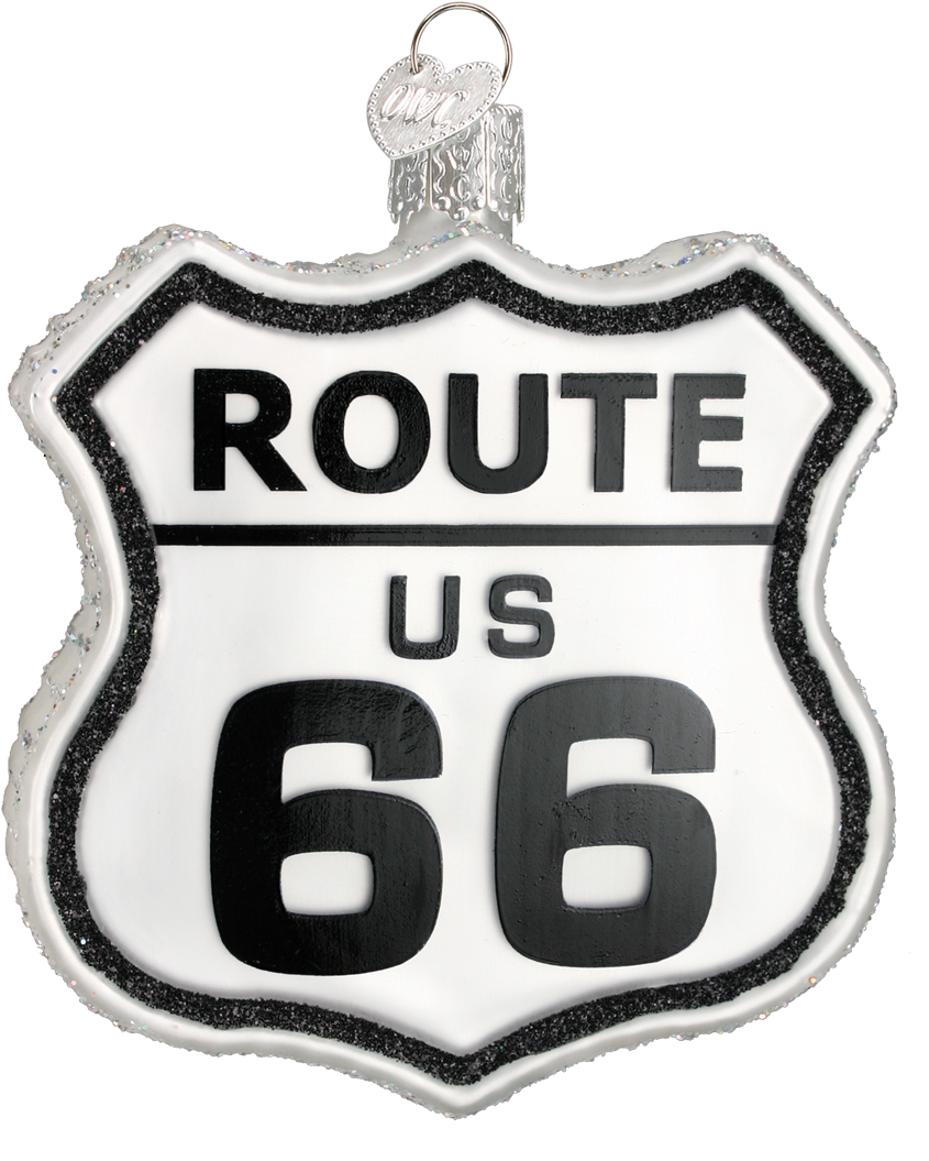 Historic Route 66 Road Sign Glass Ornament - Cars Route 66 Sign Transparent PNG - 1200x1200 - Free Download on - Car Transparent PNG Free Download