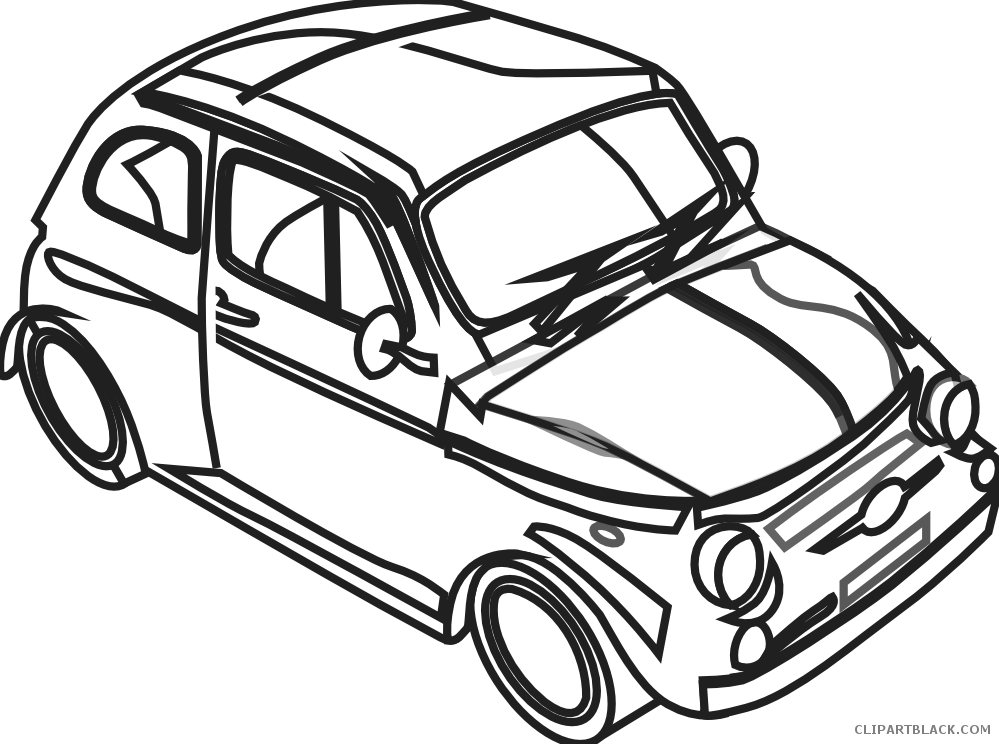 Race Car Transportation Free Black White Clipart Images - Cliparts Of A Car In Black And White - Free Transparent PNG Clipart Images Download. - Car Transparent PNG Free Download