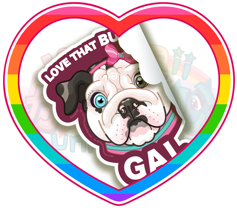 Kawaii Universe Love That Bulldog Gal Denali Sticker - Car - Free Transparent PNG Clipart Images Download. - Car Transparent PNG Free Download