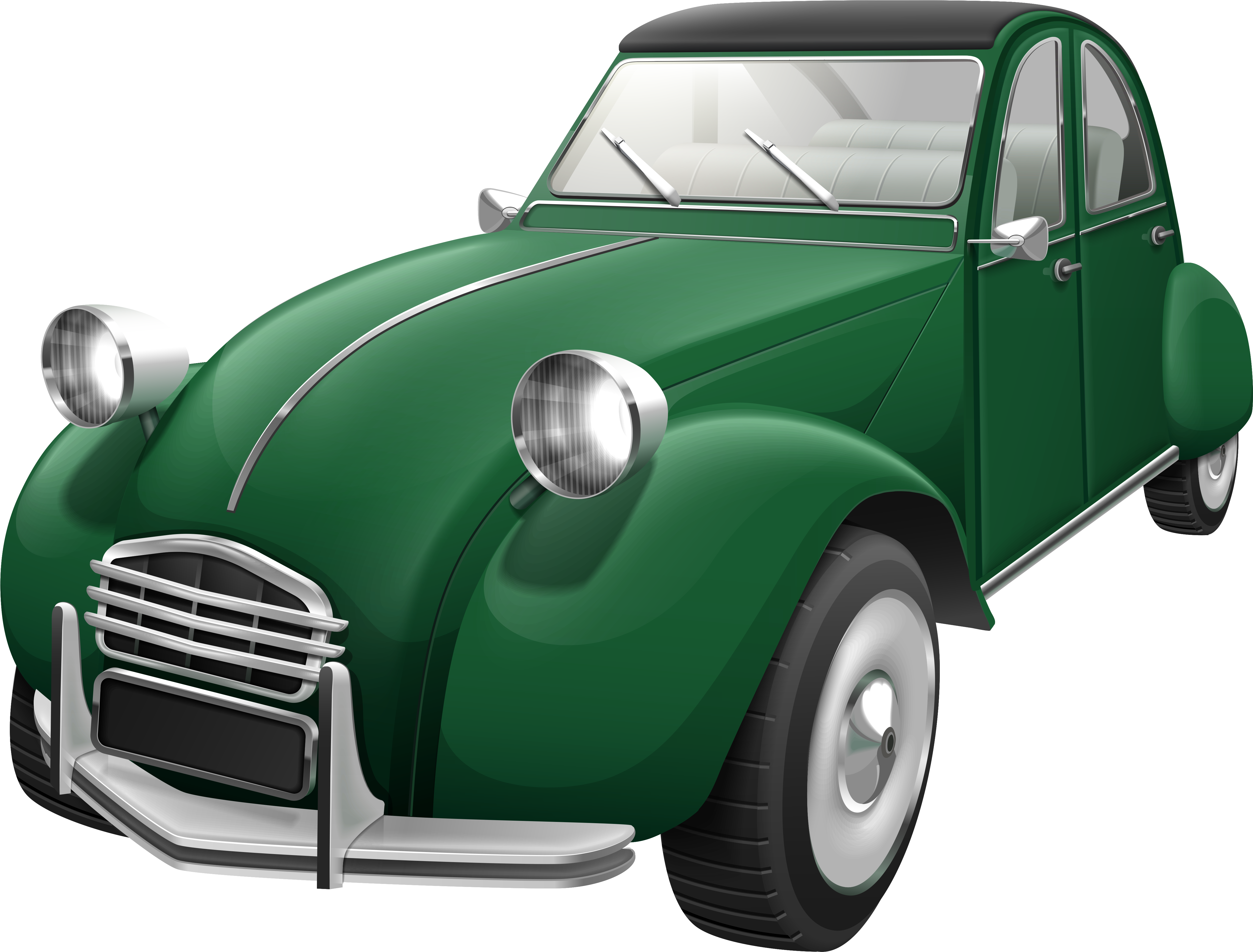 Green Retro Car Png Clip Art - Antique Car - Free Transparent PNG Clipart Images Download. - Car Transparent PNG Free Download