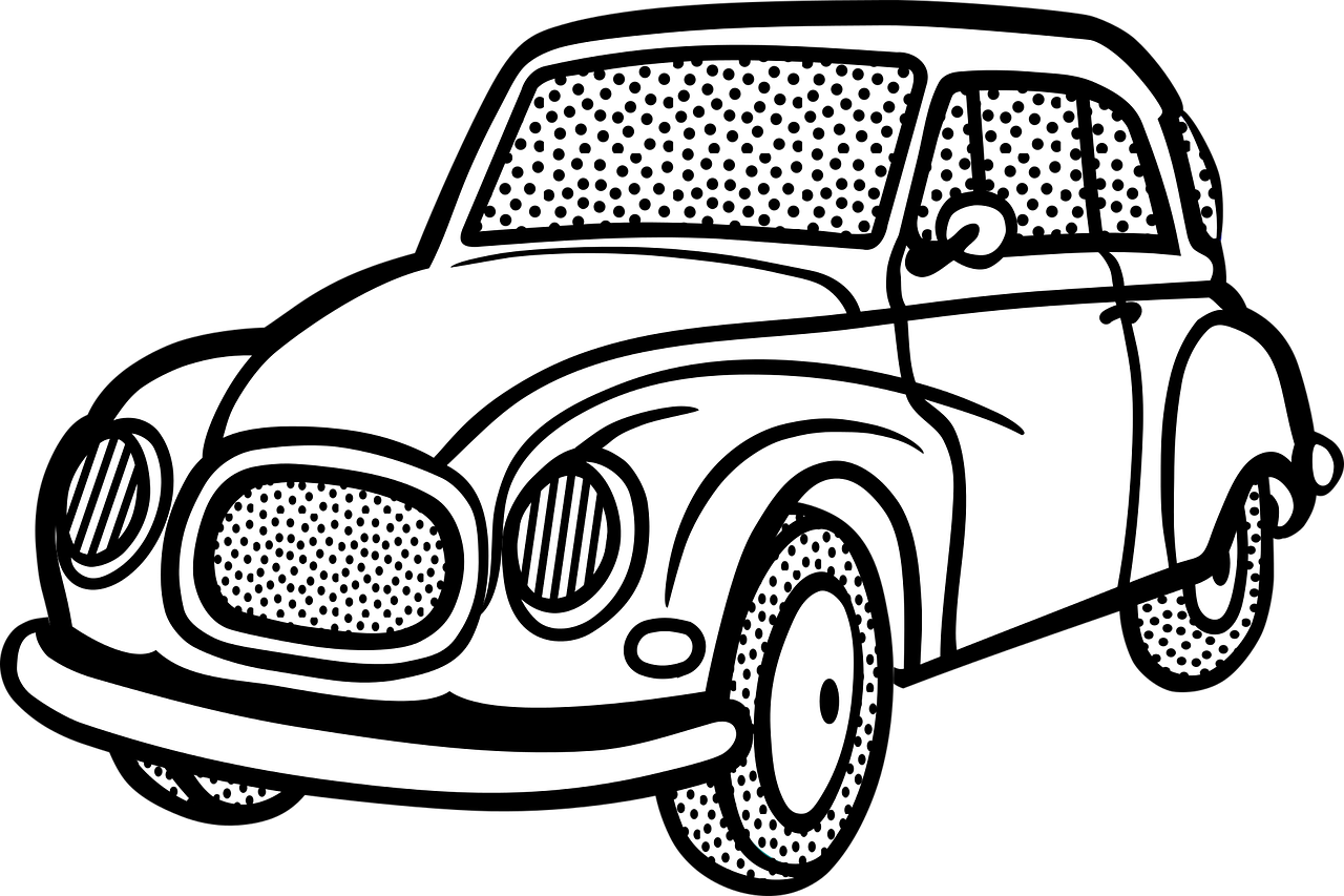 Classic Car Line Art Drawing Painting - Car In Line Art - Free Transparent PNG Clipart Images Download. - Car Transparent PNG Free Download