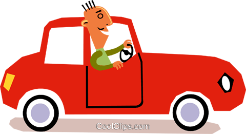 Man Driving A Car Royalty Free Vector Clip Art Illustration - Cartoon Car Crash - Free Transparent PNG Clipart Images Download. - Car Transparent PNG Free Download